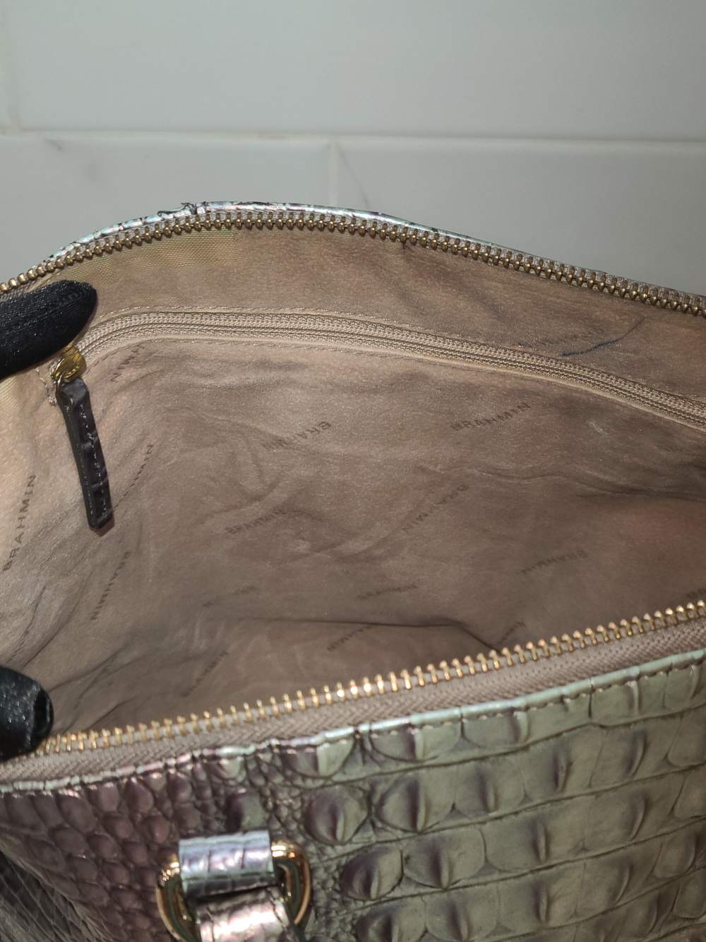 Brahmin Set Smoky Quartz Large Duxbury & Kayla Clutch With Tassel - Picture 11 of 13